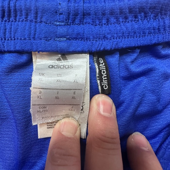 Adidas Shorts Mens XL Blue Climalite Soccer Athletic Z21561 3-Stripe Training - Picture 3 of 10